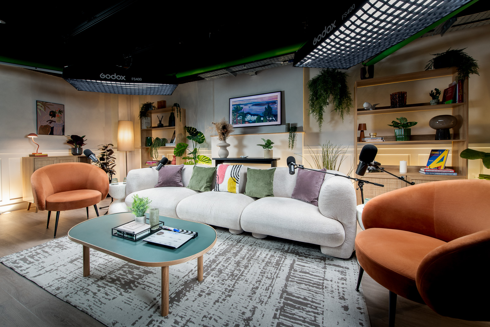 Podcast studio setup